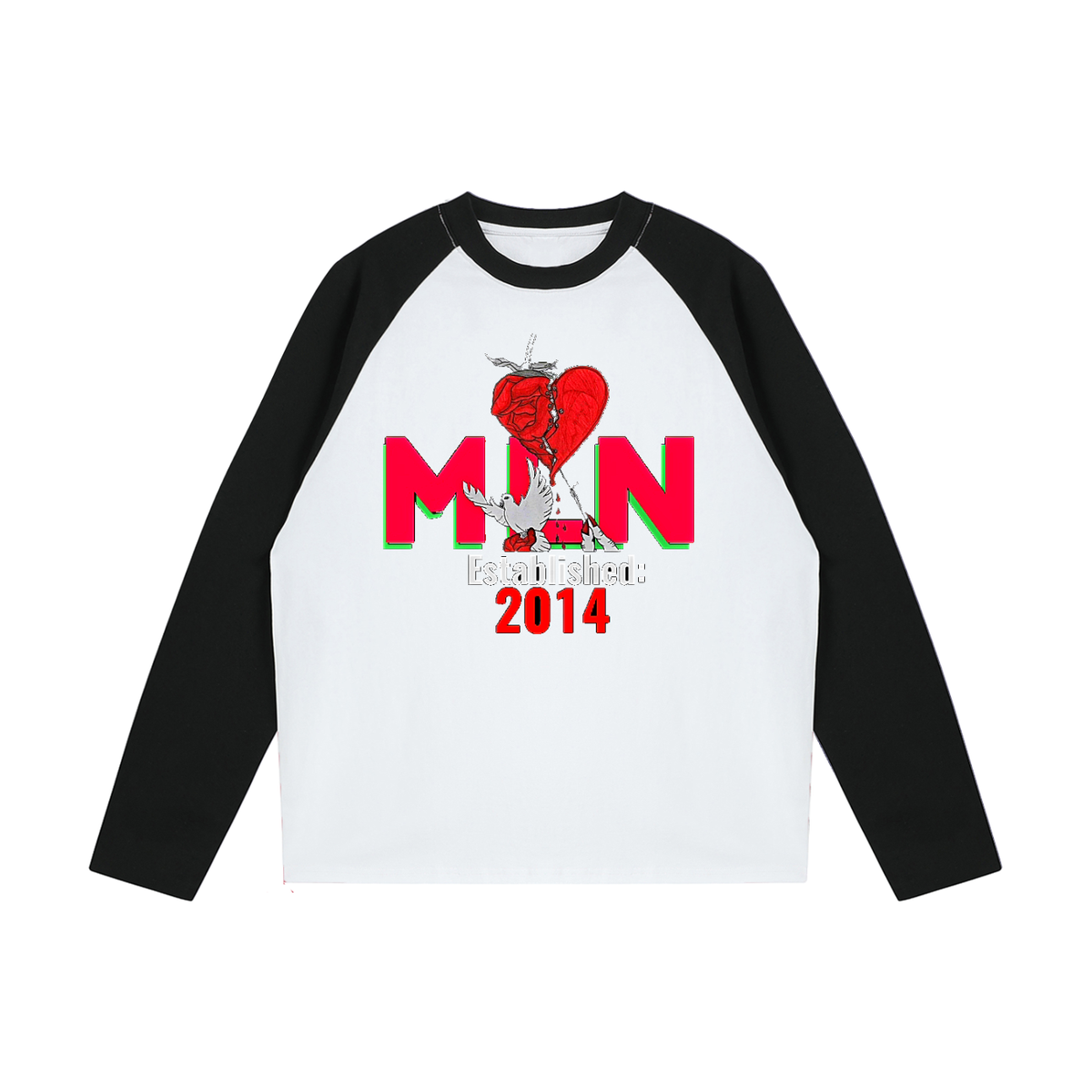 Color-Blocked Raglan Long-Sleeve T-Shirt