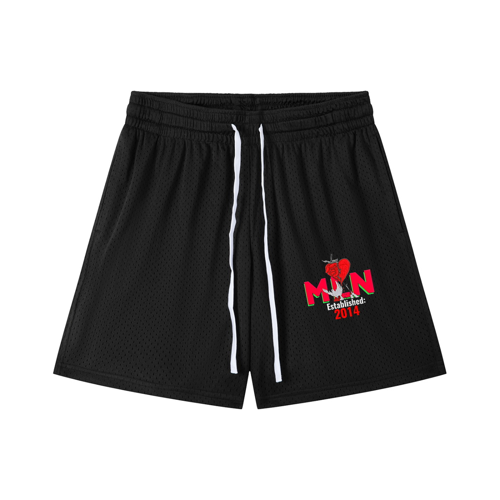 Mesh Drawstring Shorts