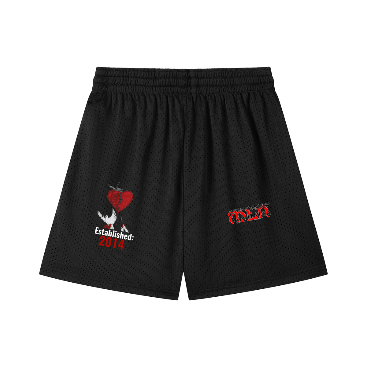 Mesh Drawstring Shorts
