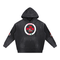Vintage Washed Frayed Fleece Hoodie