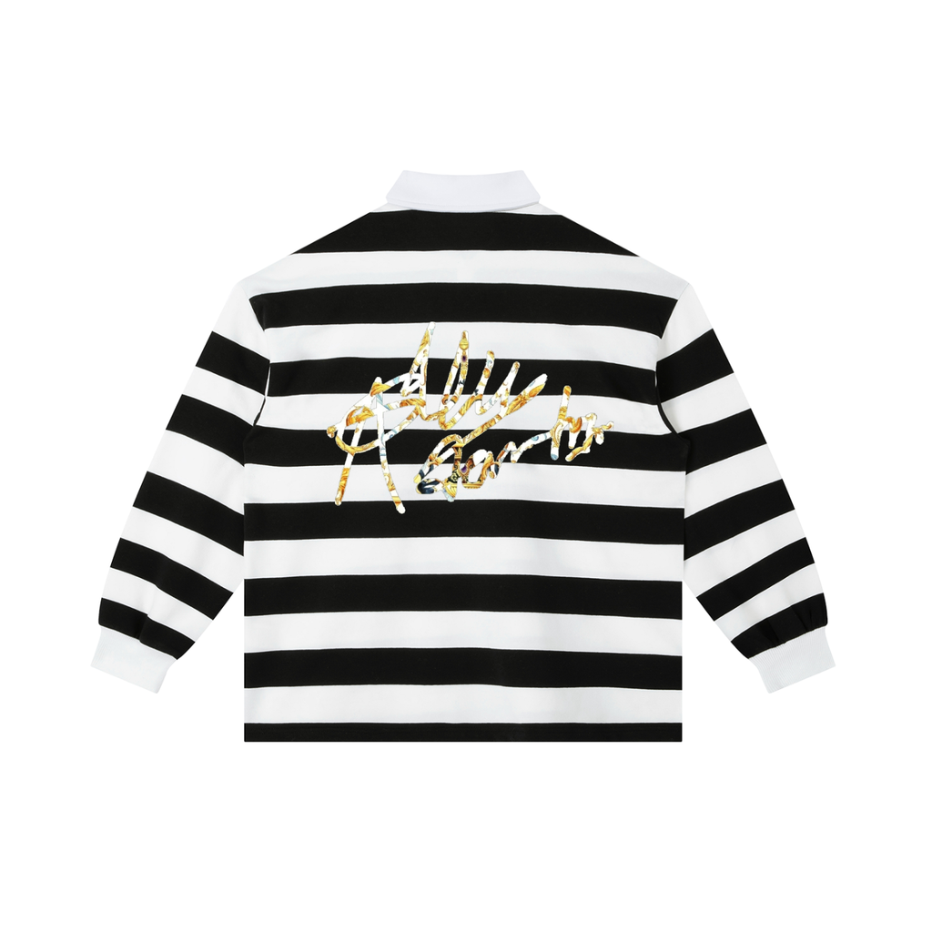 Color Block Stripe Polo Shirt
