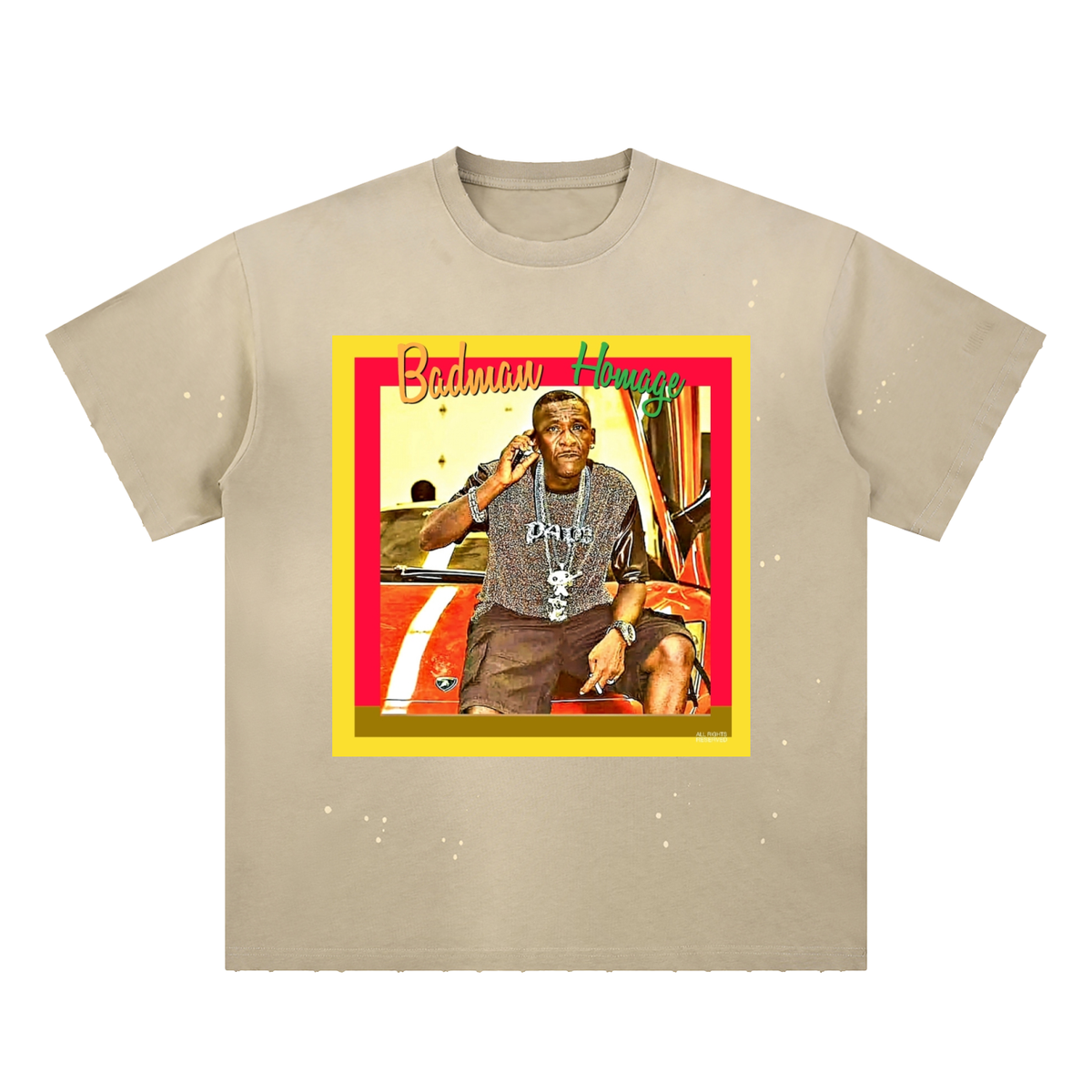 Hand-Frayed Sunfade Paint Splatter T-Shirt