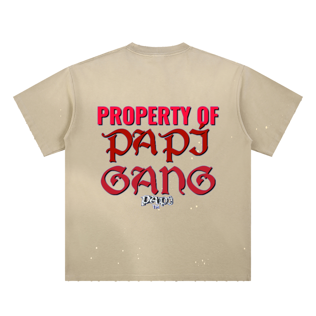 Hand-Frayed Sunfade Paint Splatter T-Shirt