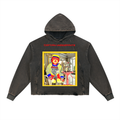 Vintage Washed Frayed-Hem Hoodie